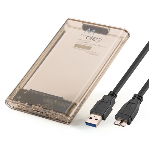 31059-Ewent EW7069 caja para disco duro externo Caja externa para unidad de estado solido (SSD) Transparente 2.5"