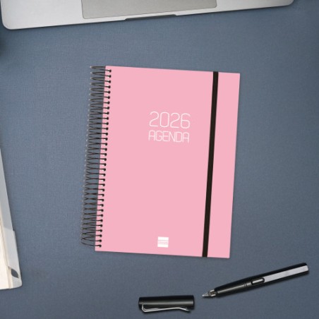 31071-AGENDA 2026 BASIC OPAQUE E10 155X212MM DIA PAGINA ROSA FINOCAM 742914526