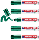 31078-MARCADOR PERMAMENTE PUNTA BISELADA 4-12MM. VERDE EDDING 10800-04