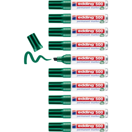 31079-MARCADOR PERMAMENTE PUNTA BISELADA 2-7MM. VERDE EDDING 10500-04