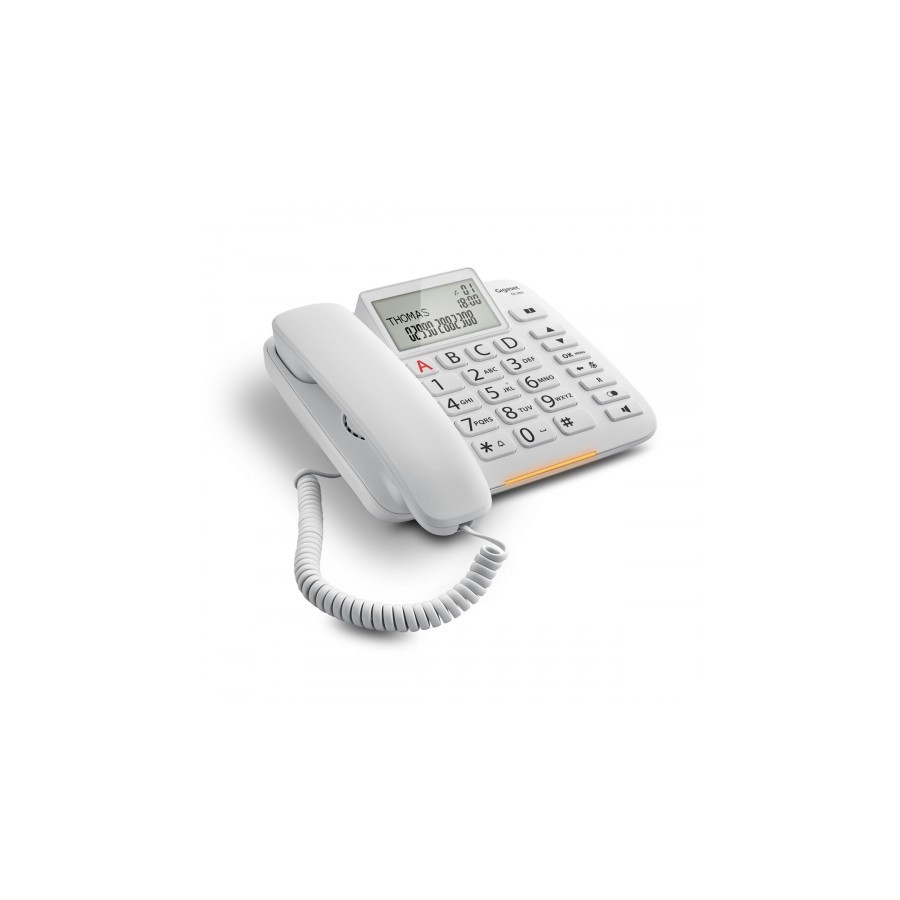 31154-Gigaset DL380 Telefono analogico Blanco Identificador de llamadas