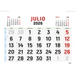 31197-CALENDARIO 2026 PARED HORIZONTAL DOBLE CARA CASTELLANO INGRAF 333427