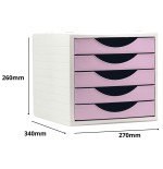 31381-MODULO ECOGREEN 5 CAJONES 100% RECICLADO Y RECICLABLE DIN A4 FOLIO Y SUBCARPETA MEDIDAS: 340X270X260 MM CARCASA GR