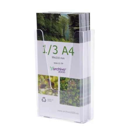 31390-PORTAFOLLETOS MURAL PREMIUM 1/3 A4 VERTICAL 45x115x180MM ARCHIVO 2000 9006CSTP