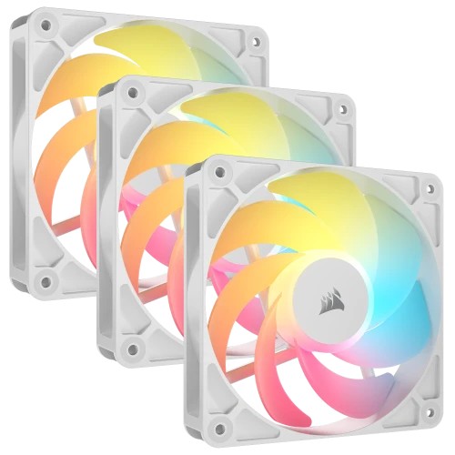 31837-Corsair RS120-R ARGB Carcasa del ordenador Ventilador 12 cm Blanco 3 pieza(s)