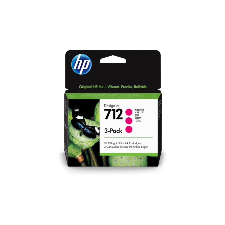 31866-HP Paquete de 3 cartuchos de Tinta DesignJet 712 magenta de 29 ml 31866-HP Paquete de 3 cartuchos de Tinta DesignJet 712 magenta de 29 ml