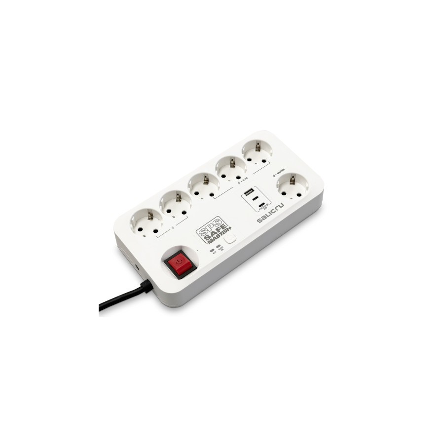 31889-Salicru SPS SAFE MASTER+ Blanco 6 salidas AC 230 V 1,4 m 31889-Salicru SPS SAFE MASTER+ Blanco 6 salidas AC 230 V 1,4 m