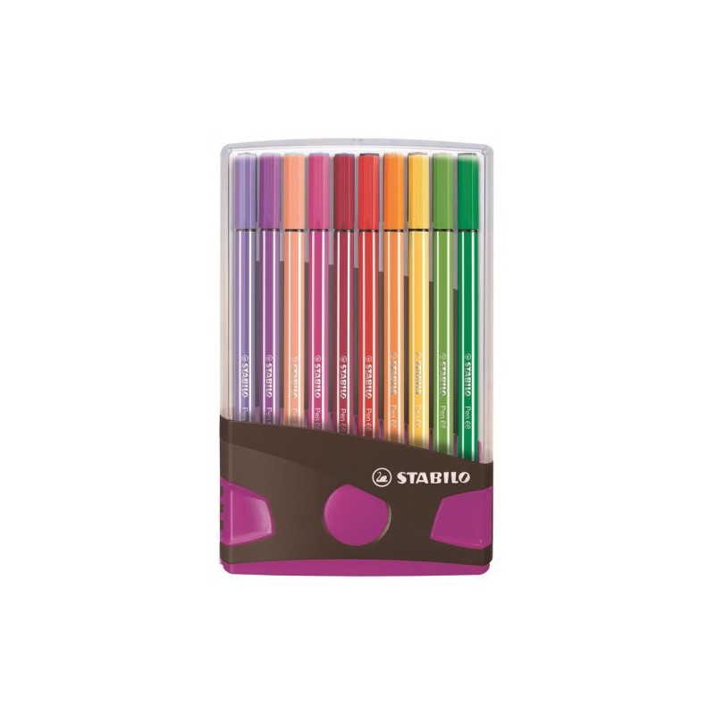 3195-CAJA 20 ROTULADORES PEN 68 COLORPARADE PUNTA 1 MM ANTRACITA/ROSA STABILO 6820-04-03 3195-CAJA 20 ROTULADORES PEN 68 COLORPARADE PUNTA 1 MM ANTRACITA/ROSA STABILO 6820-04-03