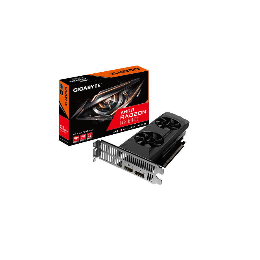 32136-Gigabyte Radeon RX 6400 D6 LOW AMD 4 GB GDDR6 32136-Gigabyte Radeon RX 6400 D6 LOW AMD 4 GB GDDR6