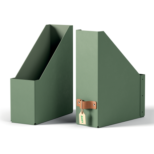 32194-PACK 2 REVISTEROS DE CARTON COLOR VERDE LEITZ 24710050