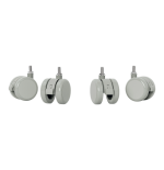 32202-PACK DE 4 RUEDAS PARA MESA ELECTRICA COLOR GRIS KENSINGTON 53740085