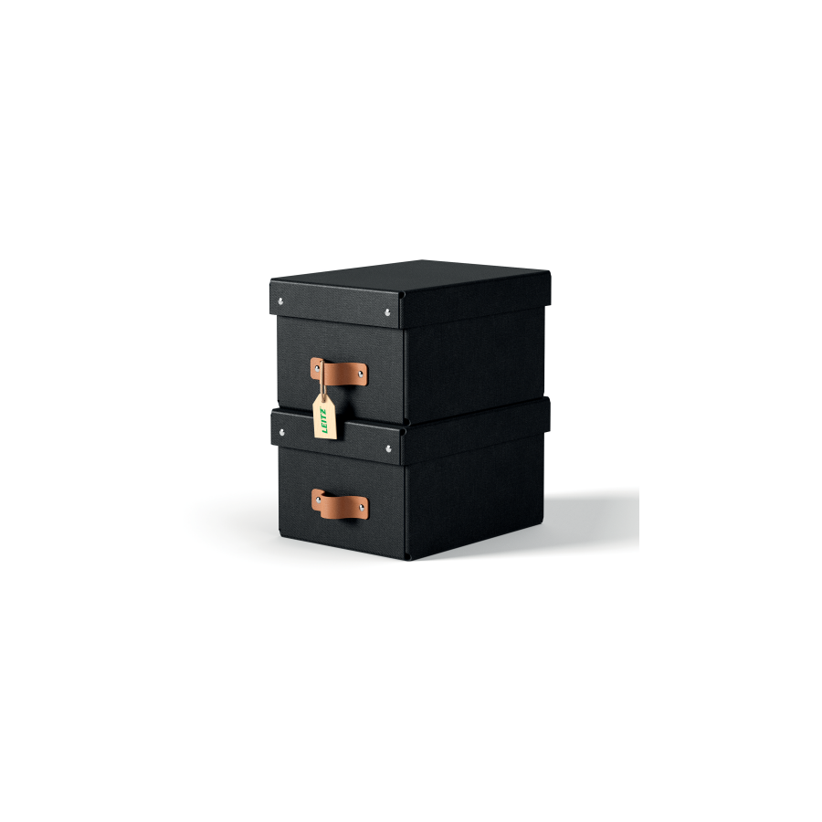 32216-PACK 2 CAJAS DE ALMACENAMIENTO CARTON PEQUENA COLOR NEGRO LEITZ 61470095 32216-PACK 2 CAJAS DE ALMACENAMIENTO CARTON PEQUENA COLOR NEGRO LEITZ 61470095