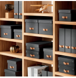 32217-PACK 2 CAJAS DE ALMACENAMIENTO CARTON PEQUENA COLOR NEGRO LEITZ 61470095