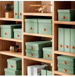 32221-PACK 2 CAJAS DE ALMACENAMIENTO CARTON MEDIANA BAJA COLOR VERDE LEITZ 61480050