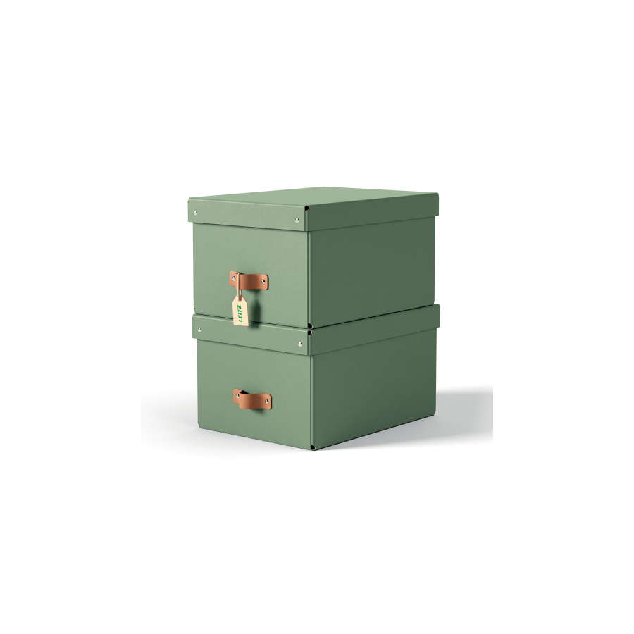 32228-PACK 2 CAJAS DE ALMACENAMIENTO CARTON MEDIANA COLOR VERDE LEITZ 61490050 32228-PACK 2 CAJAS DE ALMACENAMIENTO CARTON MEDIANA COLOR VERDE LEITZ 61490050