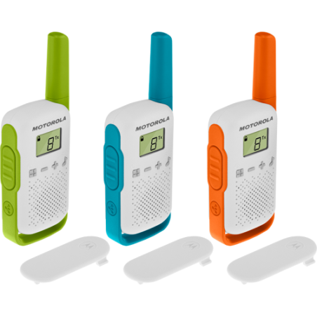 32303-PACK 3 WALKIE TALKIE T42 VERDE/AZUL/NARANJA T42 MOTOROLA 59T42TRIPLEPACK