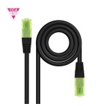 32339-Nanocable Cable de Red Latiguillo RJ45 CAT.6 UTP AWG26 CCA, Negro, 3 m