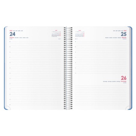 32384-AGENDA 2026 SYNCRO ESPIRAL DIA PAGINA 21 X 29 CM. AZUL DOHE 11625 - 26
