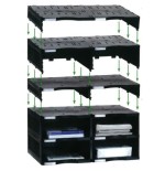 32389-MODULO SOSTENIBLE DE CLASIFICACION 4 COMPARTIMENTOS 360X600X165 MM. COLOR NEGRO ARCHIVO 2000 6522 NE