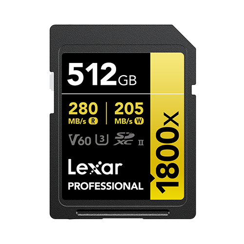 32391-Lexar Professional 1800x 512 GB SDXC UHS-II Clase 10
