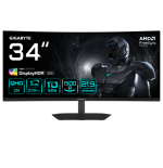32404-GIGABYTE G34WQC2 Monitor Gaming Curvo 34" WQHD - 3440 x 1440, 1500R, 200Hz, 1ms, 450 cd/m2, AMD FreeSync Premium,