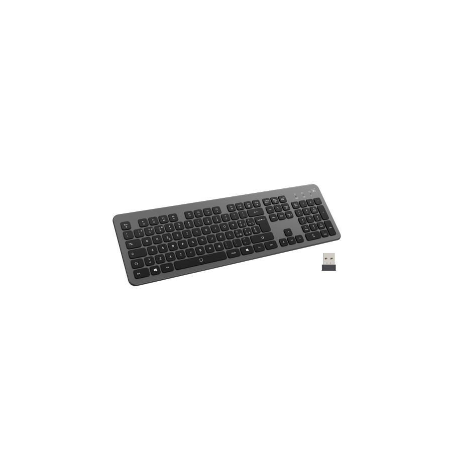 32429-EWENT TECLADO SLIM MULTICONEXION BT Y WIFI, RETROILUMINADO
