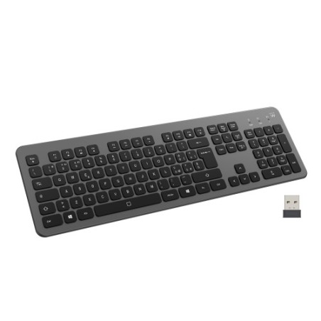 32429-EWENT TECLADO SLIM MULTICONEXION BT Y WIFI, RETROILUMINADO