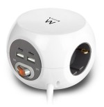 32448-EWENT REGLETA 3 TOMAS SHUCKO + 2 PUERTOS USB-C + 2 PUERTOS USB (3.4 A / 17W)
