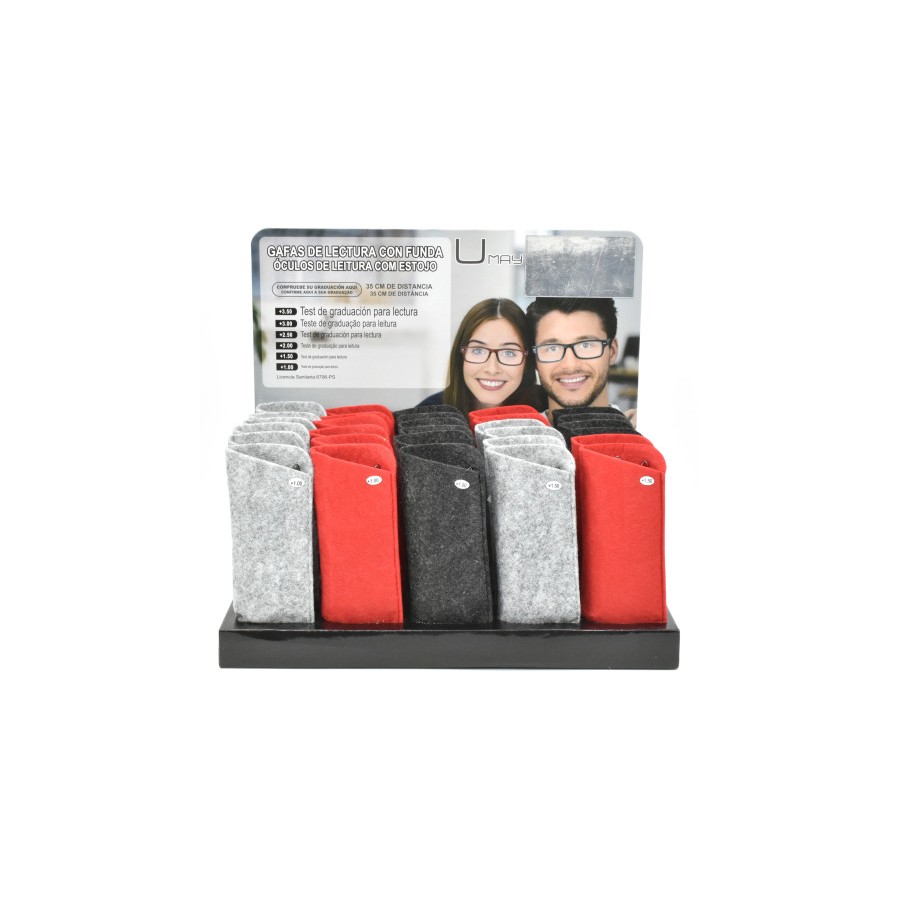 32605-EXPOSITOR 30 GAFAS LECTURA UNISEX CLASSIC ELEGANCE 3 MODELOS COLORES Y GRADUACIONES SURTIDOS UMAY 331481
