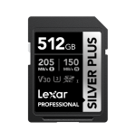32611-Lexar Professional SILVER PLUS 512 GB SDXC UHS-I
