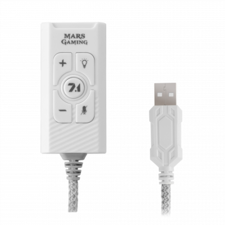 33080-Mars Gaming MSC2W Tarjeta de Sonido Externa 7.1 USB Blanca