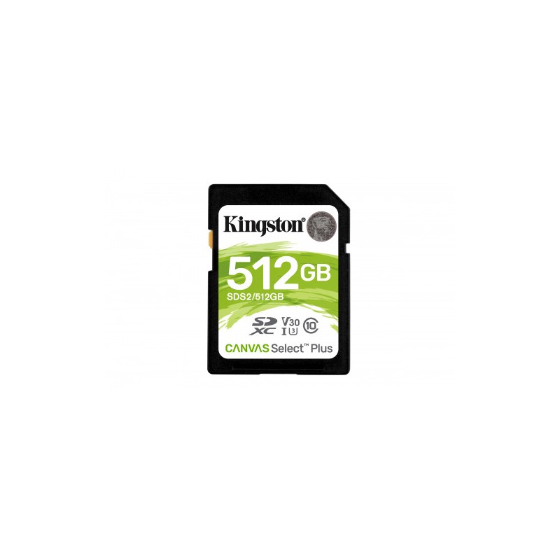 3326-Kingston Technology Canvas Select Plus memoria flash 512 GB SDXC Clase 10 UHS-I 3326-Kingston Technology Canvas Select Plus memoria flash 512 GB SDXC Clase 10 UHS-I