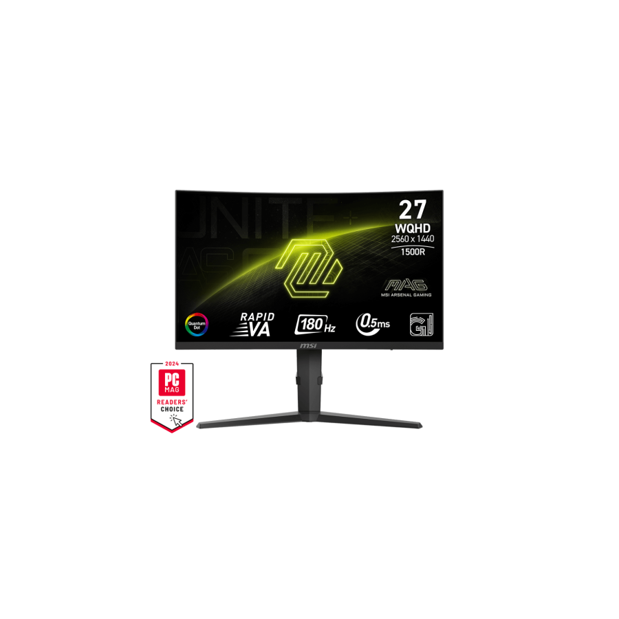 33708-MSI MONITOR MAG 275CQRF QD E2. 27". CURVO 1500R. 2560X1440. 180HZ. NEGRO