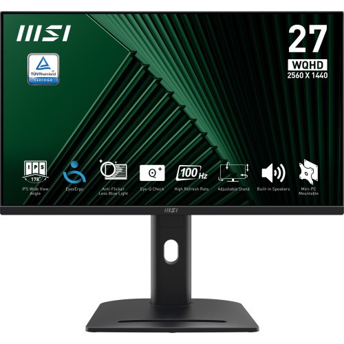33709-MSI Pro MP275QPG pantalla para PC 68,6 cm (27") 2560 x 1440 Pixeles Wide Quad HD LCD Negro