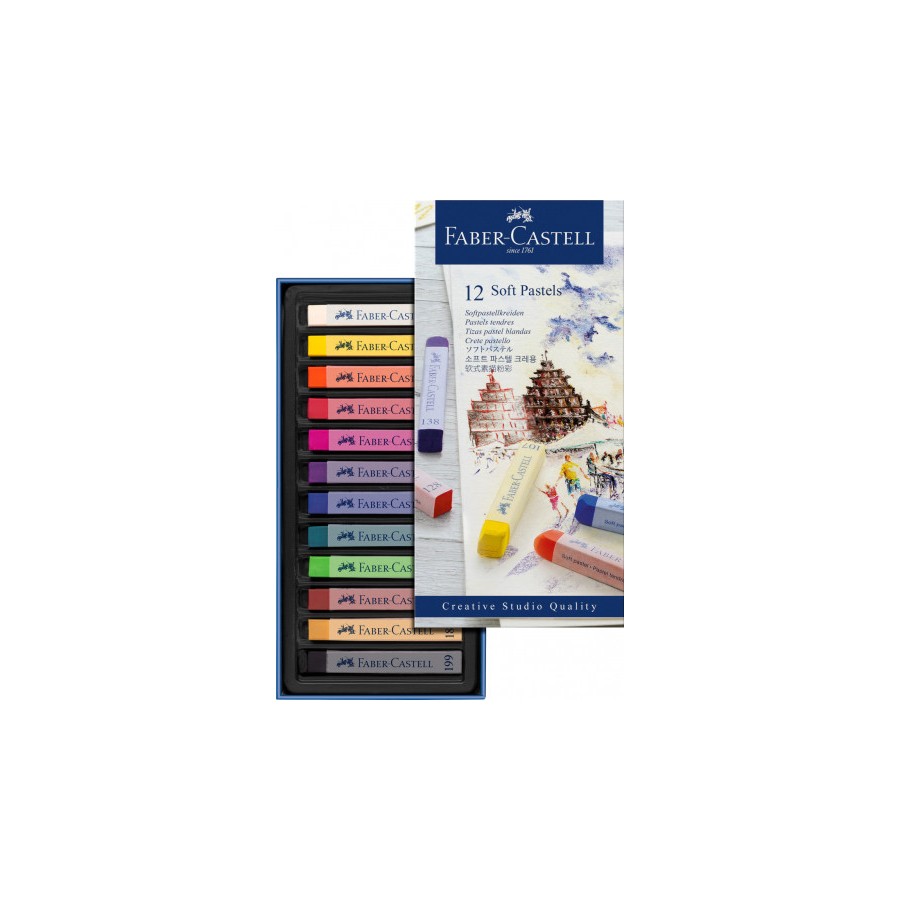 3379-ESTUCHE 12 BARRAS SOFT PASTEL FABER CASTELL 128312 3379-ESTUCHE 12 BARRAS SOFT PASTEL FABER CASTELL 128312