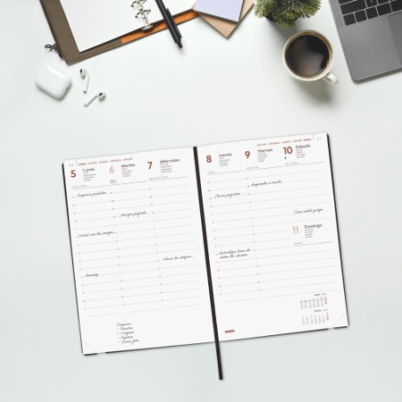 33875-AGENDA 2026 DYNAMIC MARA Y10 140X204MM SEMANA VISTA VERTICAL AZUL FINOCAM 621121026