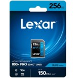 33963-LEXAR 256GB PROFESSIONAL 800X PRO SDXC UHS-I CARDS,  UP TO 150MB/S READ 45MB/S WRITE C10 V30 U3