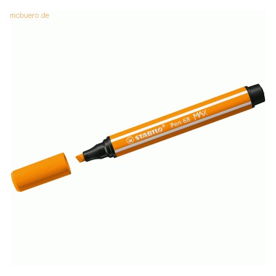 ROTULADOR PREMIUM CON PUNTA DE FIBRA BISELADA PEN 68 MAX COLOR NARANJA STABILO 768 54