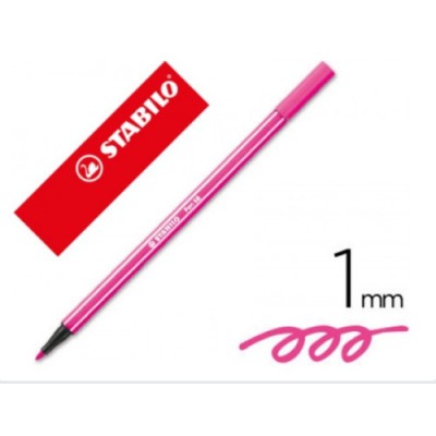 ROTULADOR PREMIUM CON PUNTA DE FIBRA BISELADA PEN 68 MAX COLOR ROSA STABILO 768 56