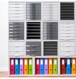 34243-MODULO ARCHISYSTEM DE 3 CAJONES 356X316X303 MM GRAFITO ARCHIVO 2000 8403C GF