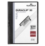 3431-DOSSIER CON CLIP 30 H A4 NEGRO DURABLE 2200-01