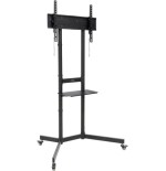 34319-(P) TOOQ SOPORTE SUELO RUEDAS "KEFREN" 37-70", NEGRO