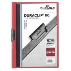 3439-DOSSIER CON CLIP 60 H A4 ROJO DURABLE 2209-03