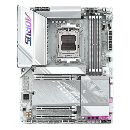 34453-PLACA GIGABYTE X870E A ELITE WIFI7 ICE (BLANCO),AMD,AM5,X870E,4DDR5,256GB,1HDMI+1FHDMI+2USB4,4SATA3+4M.2,2.5GBLAN+