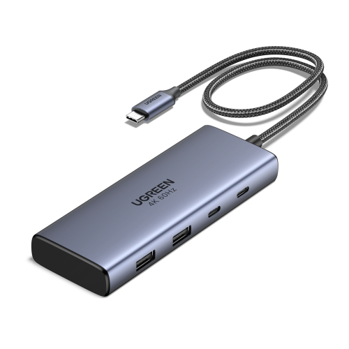 34552-Ugreen 7-in-1 USB-C Hub CM498 Acoplamiento Base Gris