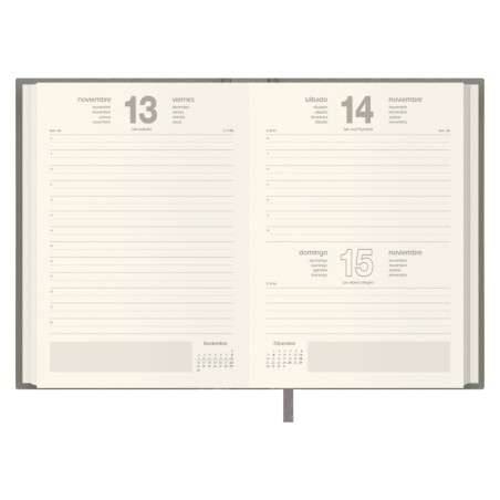 34623-AGENDA 2026 LAUSANA DIA PAGINA 14 X 20 CM. COLOR GRIS DOHE 12739 - 26