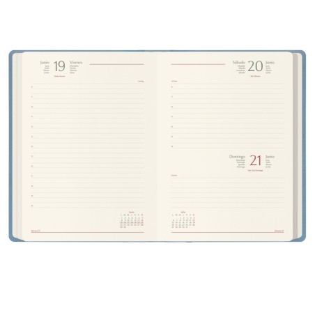 34625-AGENDA 2026 SAMBA DIA PAGINA 15 X 21 CM. COLOR AZUL CLARO DOHE 13187 - 26