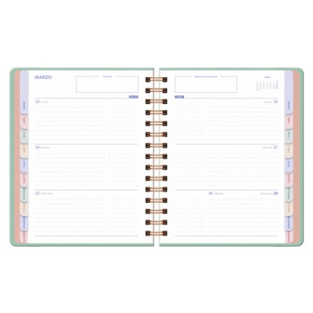 34629-AGENDA 2026 BOTANICAL ESPIRAL SEMANA VISTA 15 X 21 CM. ROMANTIC DOHE 13266 - 26