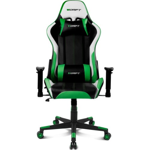 34654-DRIFT DR175 Silla para videojuegos universal Asiento acolchado Negro, Verde, Blanco