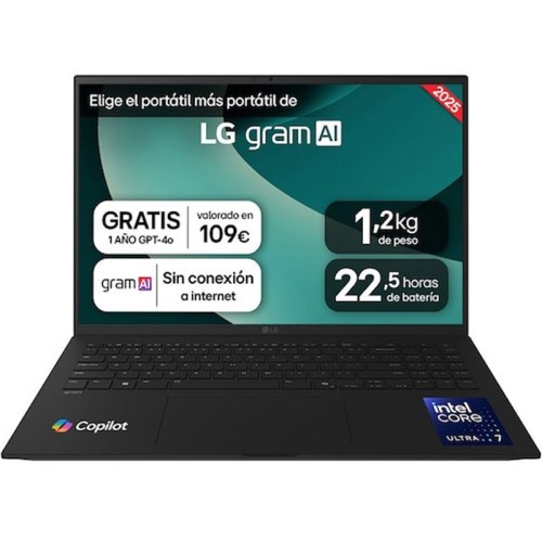 34768-PORTATIL LG GRAM, 16", 16ZD90T, INTEL CORE ULTRA  7, 40,6 CM, 2560 X 1600 PIXELES, 16 GB, 1 TB, FREEDOS